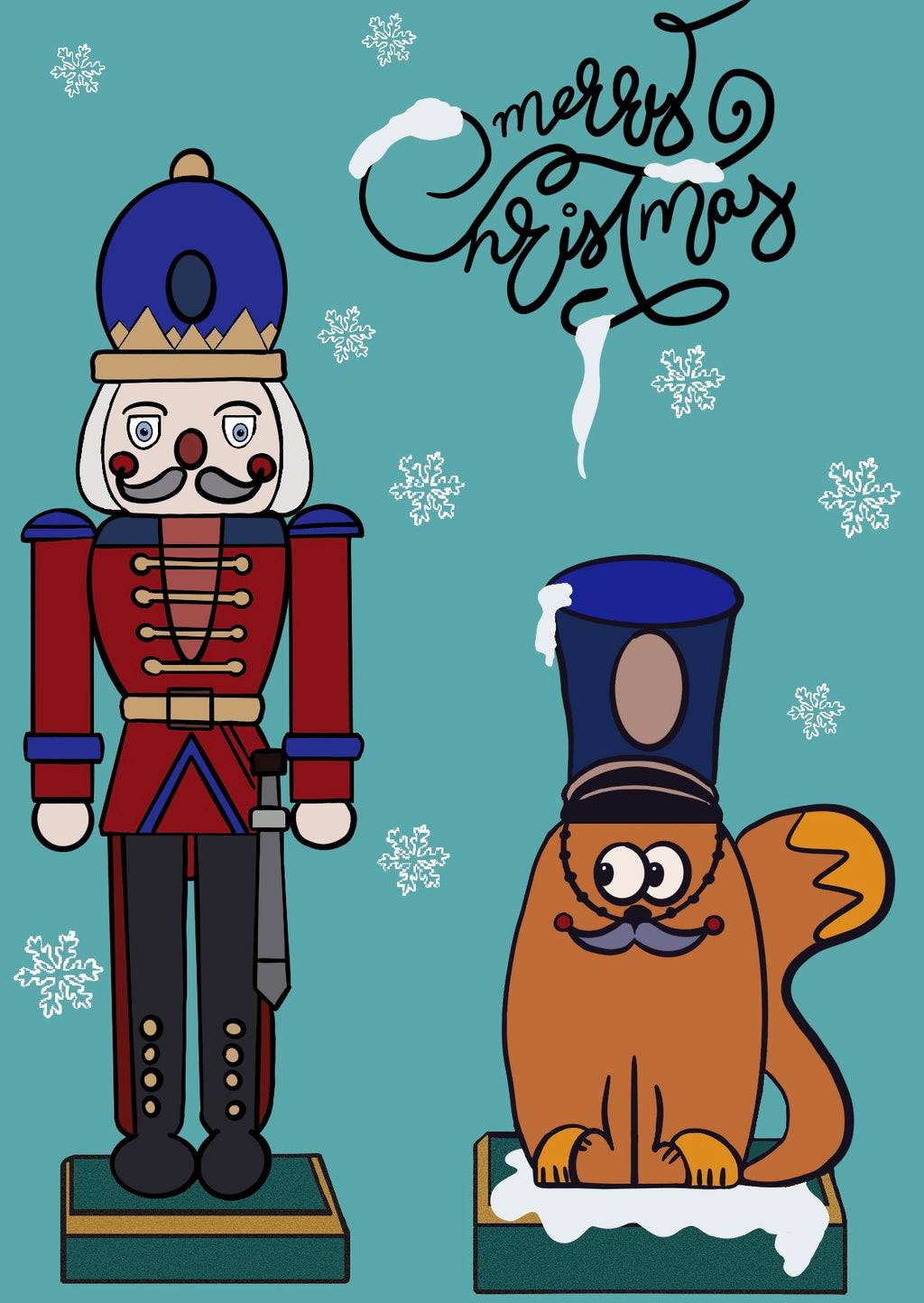 Tante poes sprinkled a bit of Christmas!