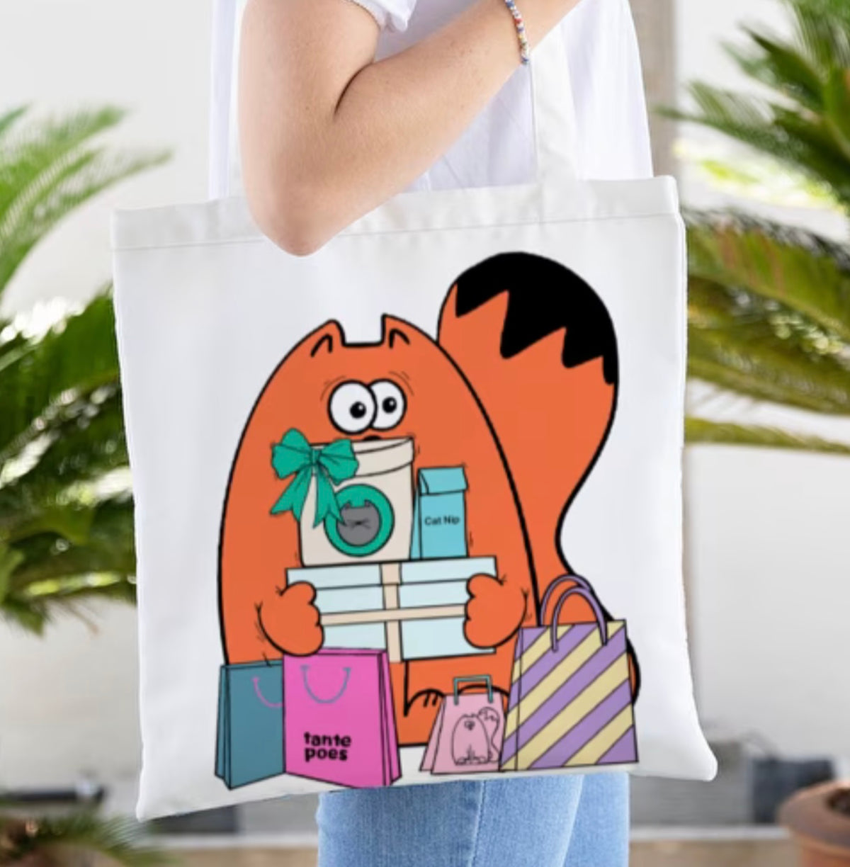 Tote bag "Shopping all day!"