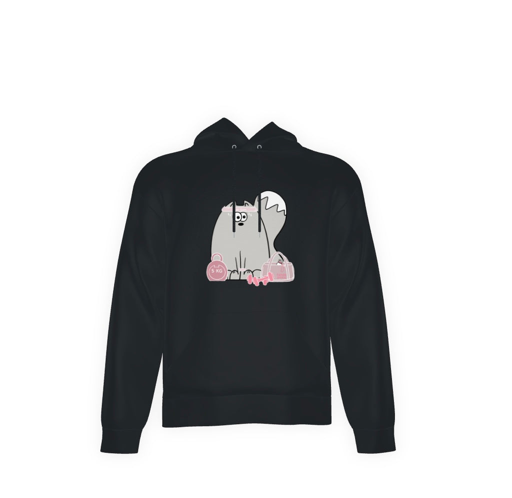 Super comfy tante poes "Cat Gym" hoodie black