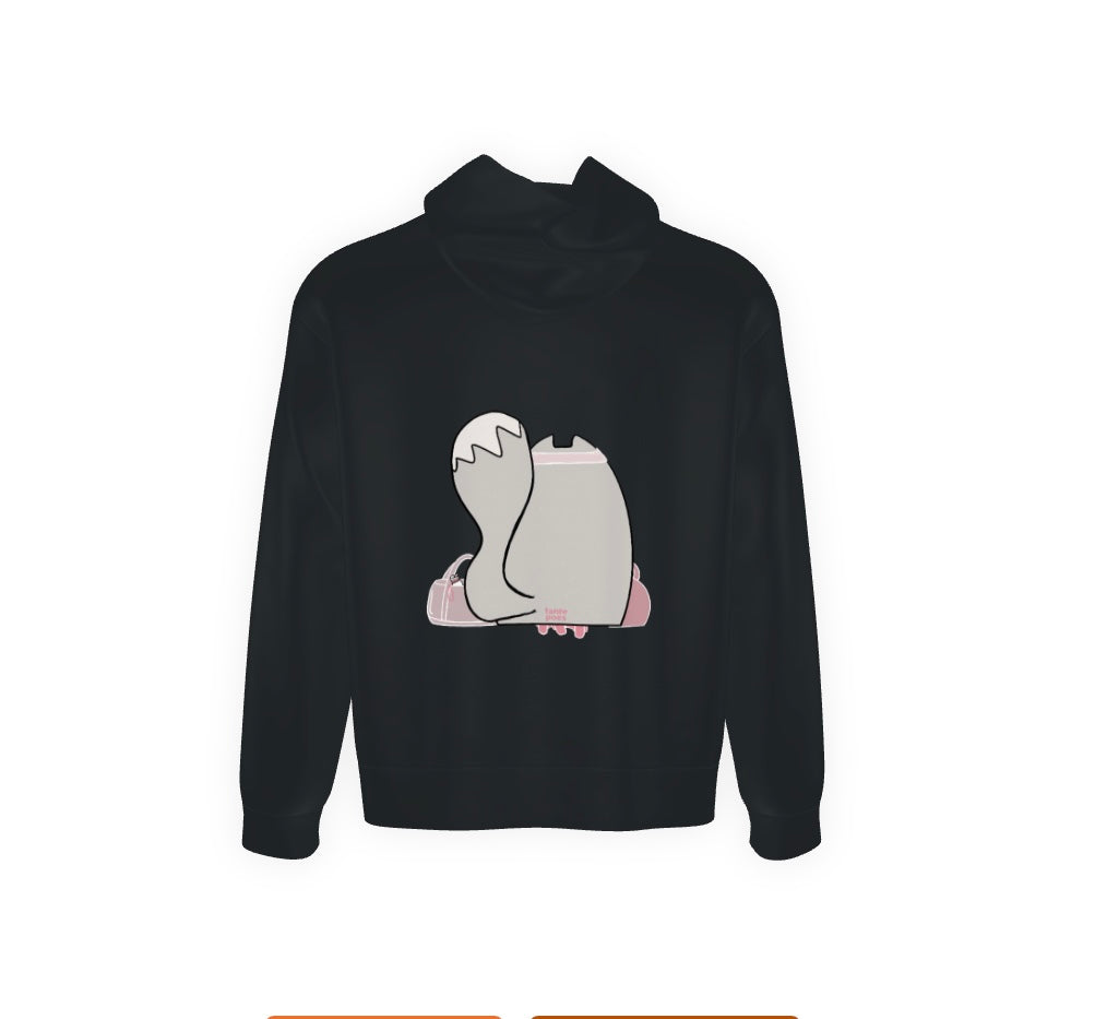 Super comfy tante poes "Cat Gym" hoodie black