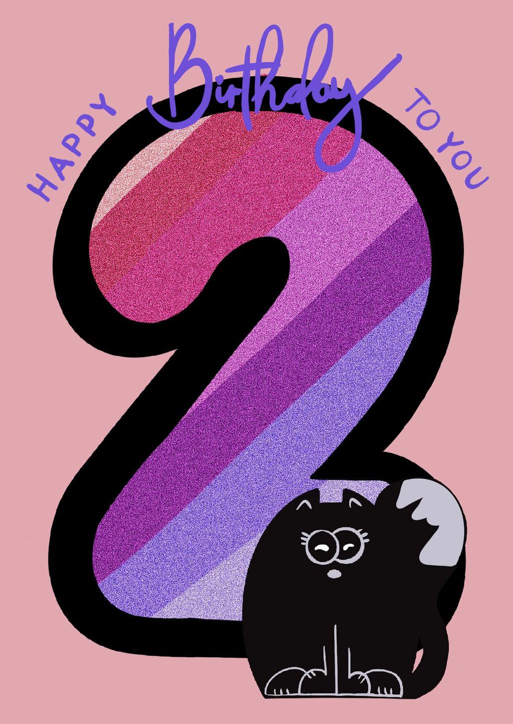Set tante poes sings "happy bithday to you" rainbow