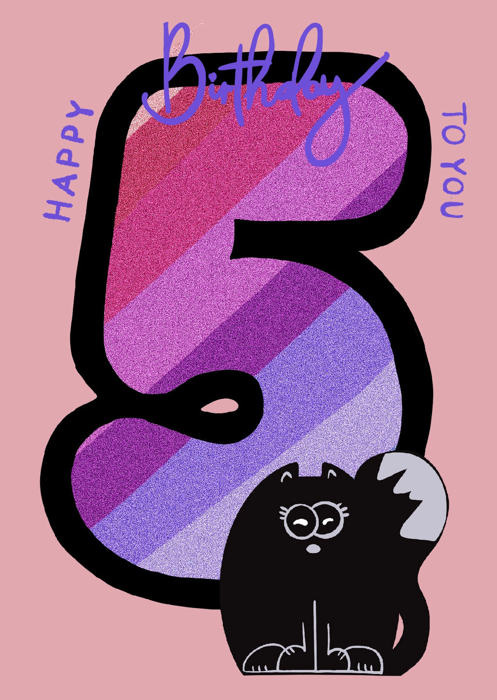 Set tante poes sings "happy bithday to you" rainbow