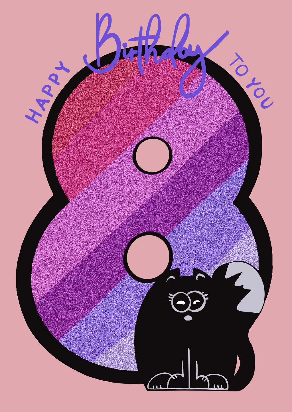 Set tante poes sings "happy bithday to you" rainbow