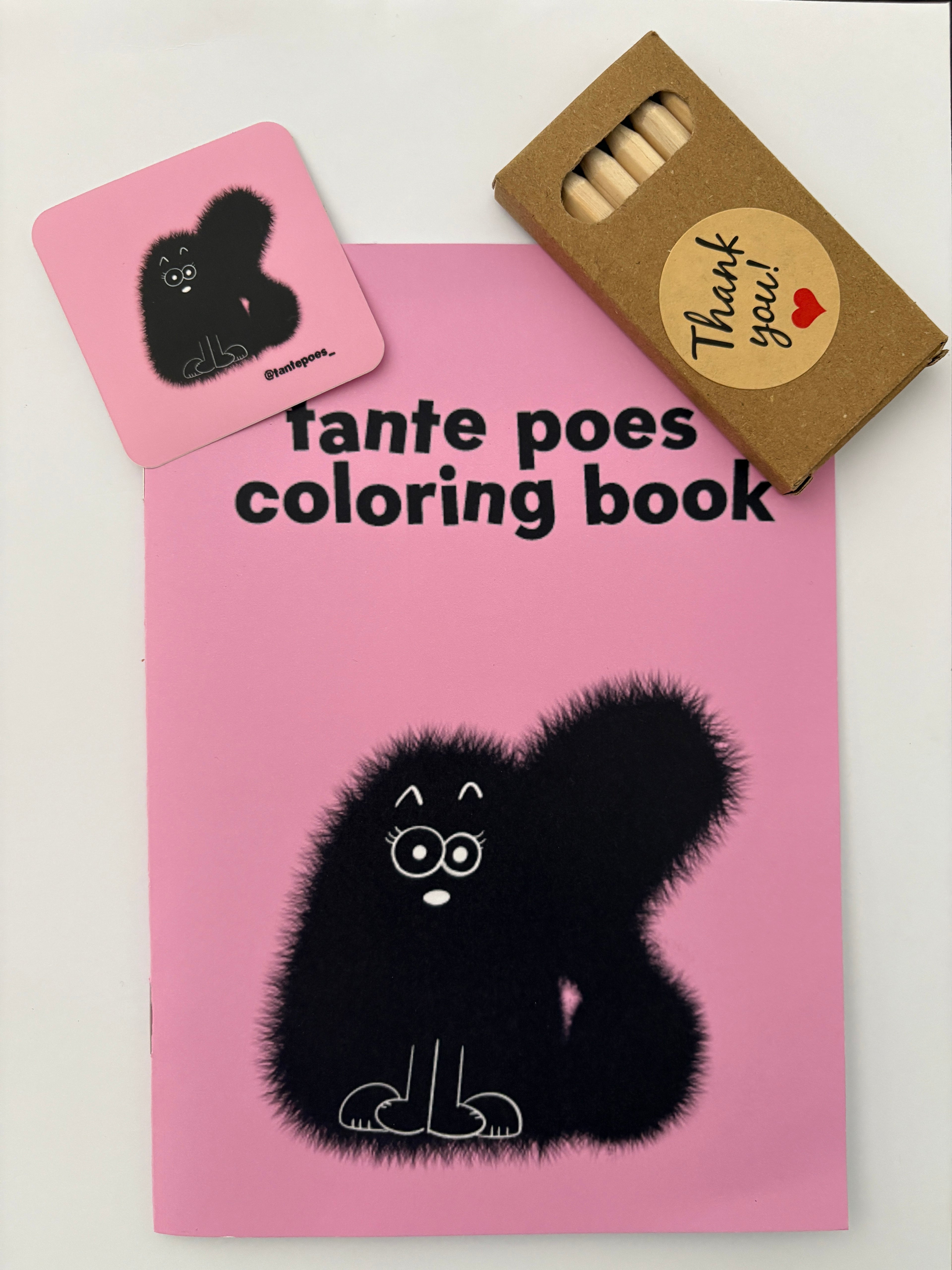 tante poes loves a good coloring book!