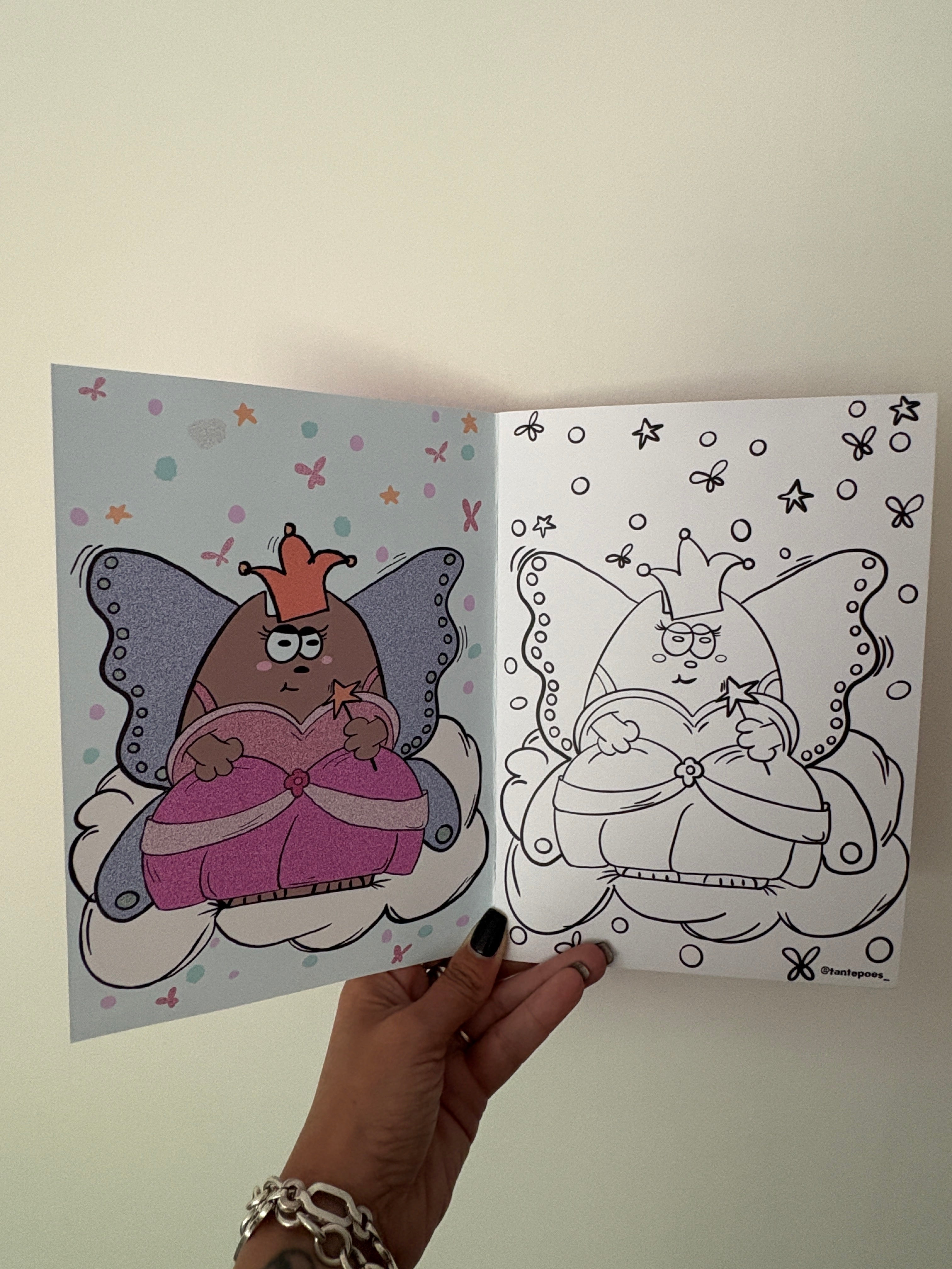 tante poes loves a good coloring book!
