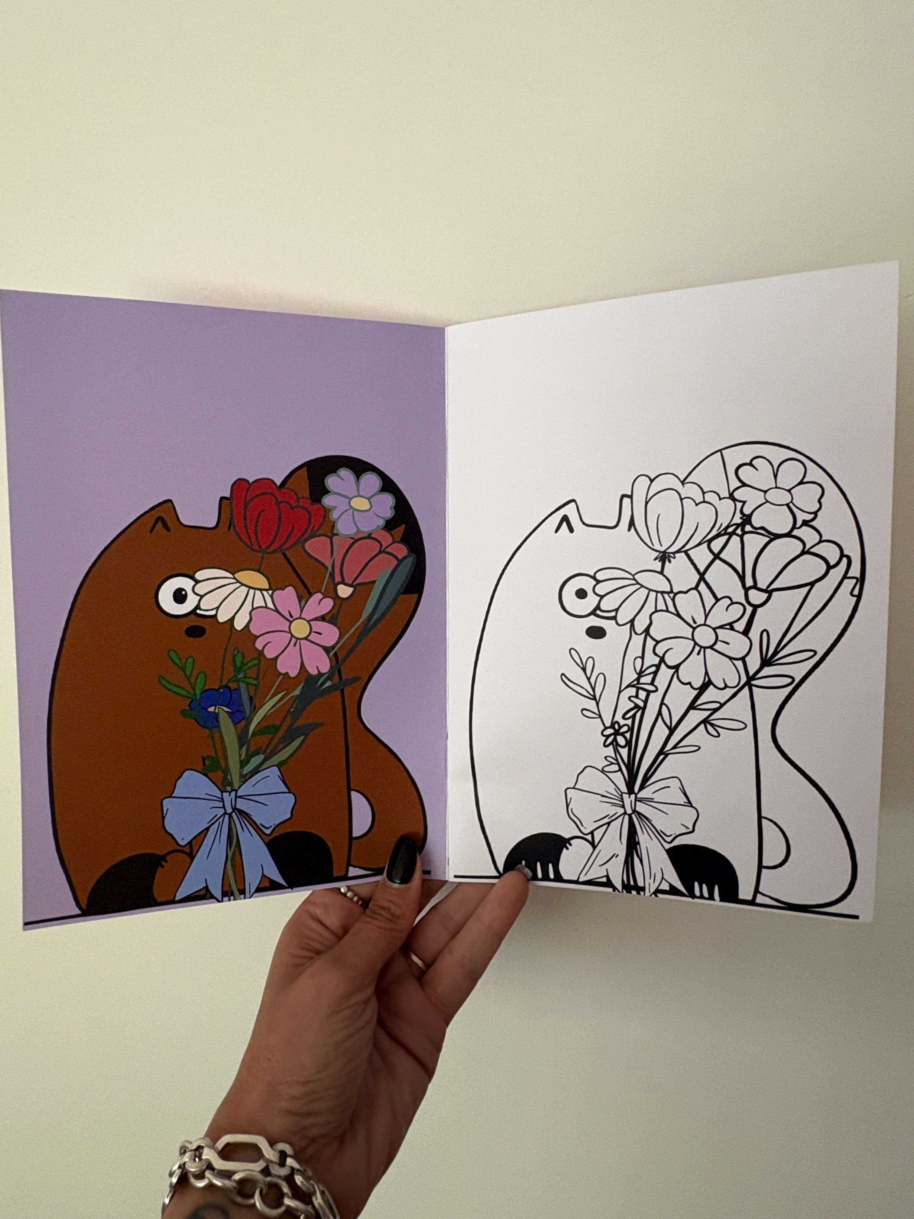 tante poes loves a good coloring book!