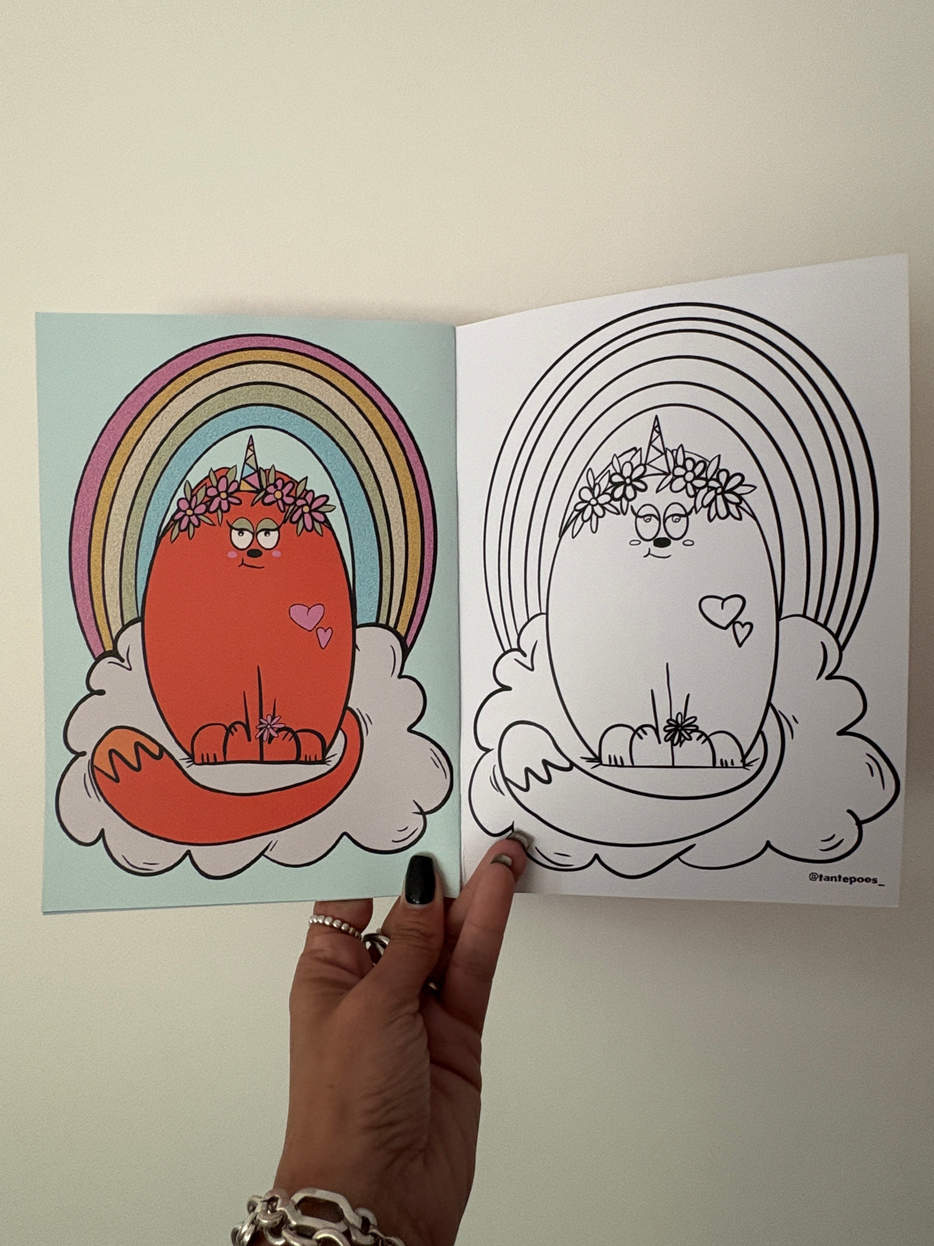 tante poes loves a good coloring book!