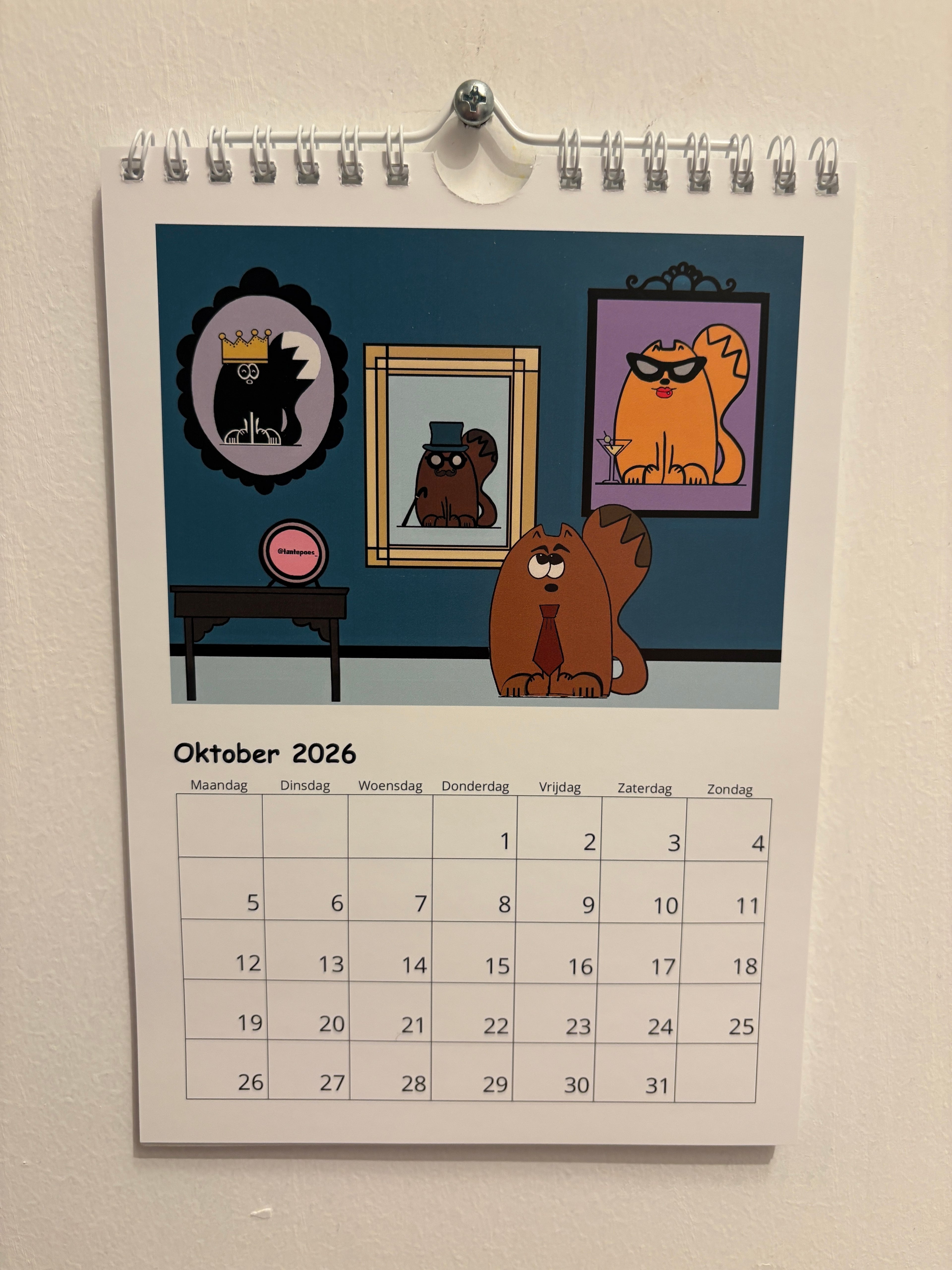 tante poes made a purr-fect birtday calendar!