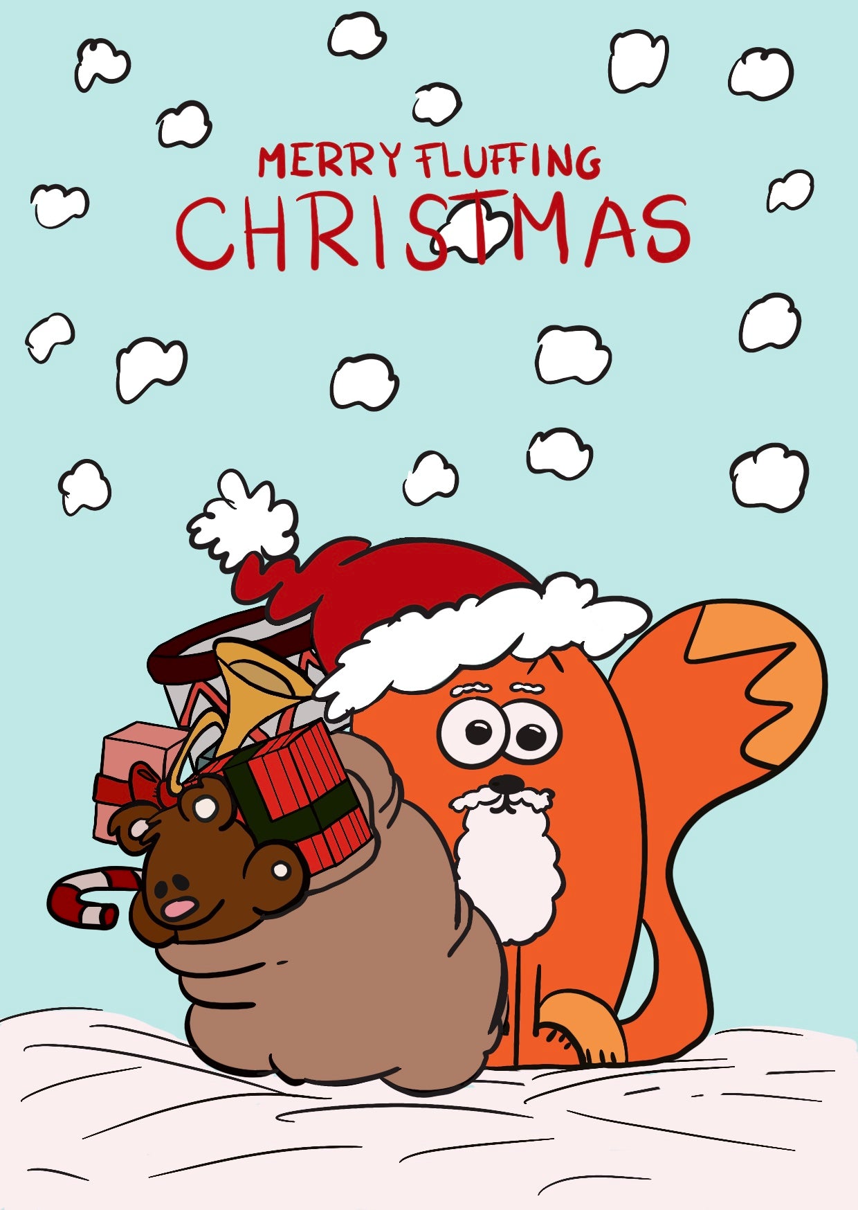 Tante poes sprinkled a bit of Christmas!